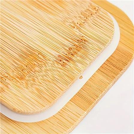 COSSY PLUS BOROSILICATE GLASS STORAGE CONTAINER 1040ML WITH BAMBOO LID -RECTANGULAR