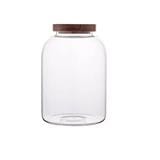 COSSY PLUS GLASS FOOD STORAGE JARS 1500ML WITH  ACACIA WOODEN LID
