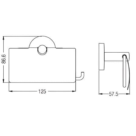 JOHNSON SUISSE TISSUE HOLDER WITH COVER WBBA100264CP POLISHED