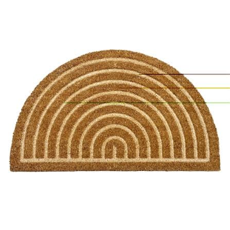 HLS DUST MAT COIR ARCHER 45X75CM BROWN