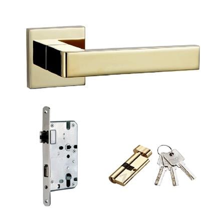 ARTSAFE DESIGN LEVER HANDLE MORTISE SET MLCSAS9018 PVD GOLD