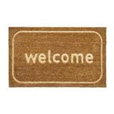 HLS DUST MAT COIR WELCOME 45X75CM BROWN