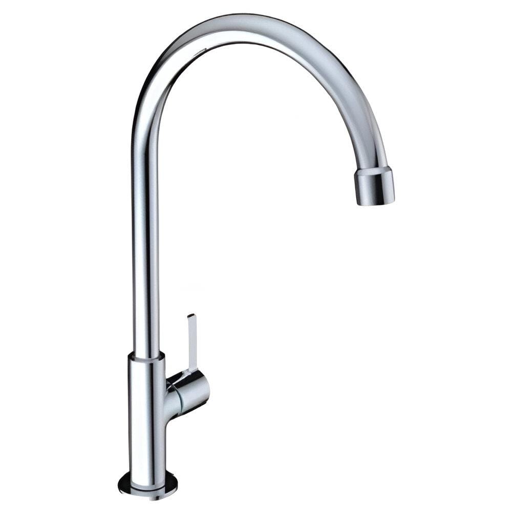 JOHNSON SUISSE LIRA 1/2" PILLAR SINK TAP WITH SWIVEL (ROUND) WBFA301672CP