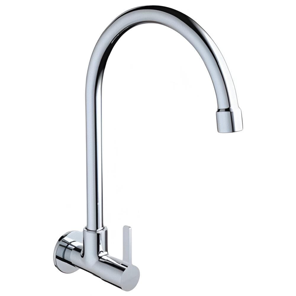 JOHNSON SUISSE LIRA 1/2" WALL SINK TAP WITH SWIVEL (ROUND) WBFA301673CP
