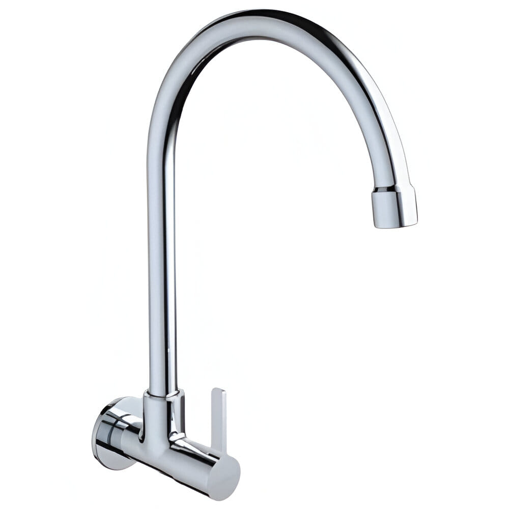 JOHNSON SUISSE LIRA 1/2" WALL SINK TAP WITH SWIVEL (ROUND) WBFA301673CP