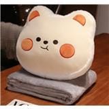 HLS PLUSH CUSHION BLANKET BUNNY PINK