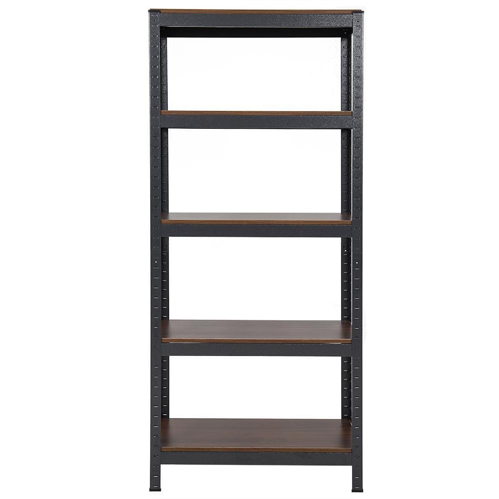 5-TIER SHELVING UNIT FURDINI ZIR-5 BLACK/DARK WOOD PATTERN [EXCLUSIVE FROM HOMEPRO THAILAND]