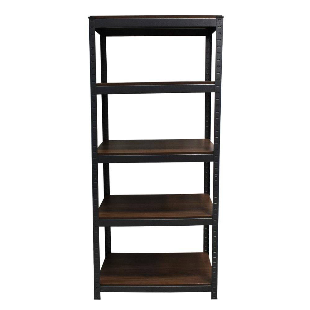 5-TIER SHELVING UNIT FURDINI ZIR-5 BLACK/DARK WOOD PATTERN [EXCLUSIVE FROM HOMEPRO THAILAND]
