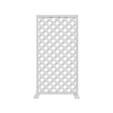 FREESTANDING WOODEN FENCE ME LIVING H150 X W80CM WHITE