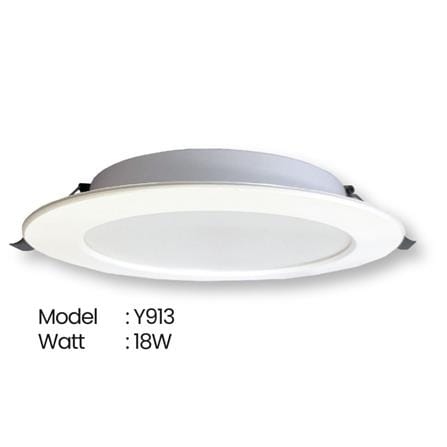 LEDEON LED RECESSED DOWNLIGHT Y913 18W DAYLIGHT(6500K) WHITE ROUND 6"