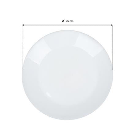 PLATE ROUND OPAL GLASS 10" KECH AURA WHITE