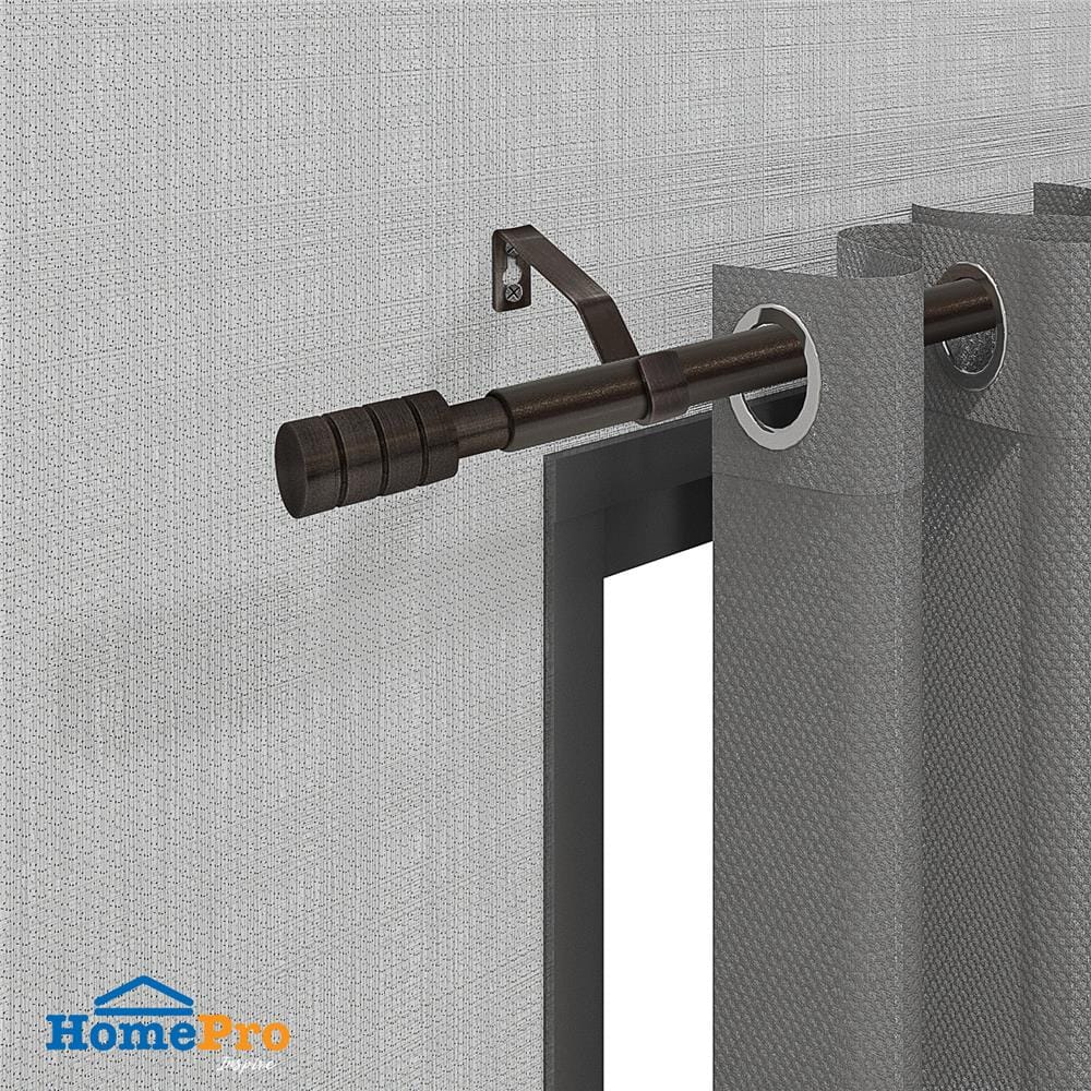 HLS CURTAIN ROD 19MM CANDERA 120-210CM DARK BROWN