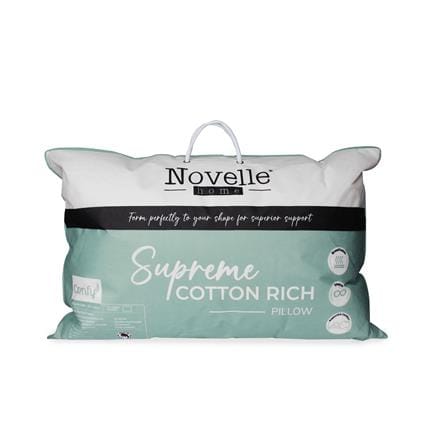 NOVELLE SUPREME COTTON RICH PILLOW 48X74CM WHITE