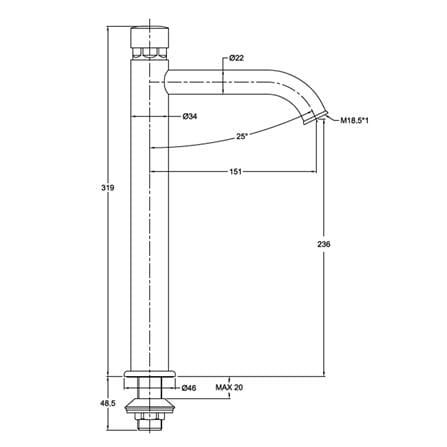 JOHNSON SUISSE BASIN FAUCET SELF CLOSING WBFA301641CP CHROME