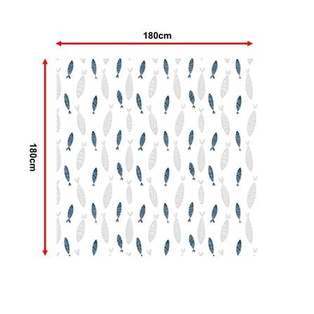 MOYA SHOWER CURTAIN ACS24324A 180x180CM WHITE