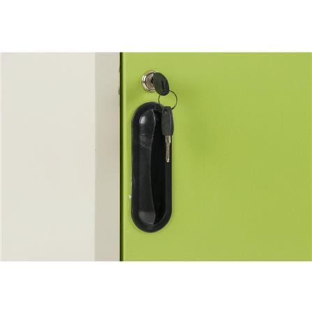 STEEL CABINET WITH SWING DOOR KIOSK UDB-1 WHITE/GREEN [EXCLUSIVE FROM HOMEPRO THAILAND]