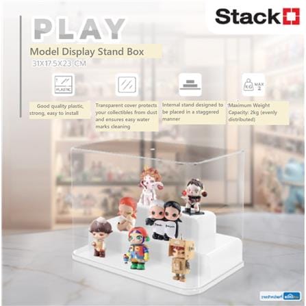 MODEL DISPLAY BOX STACKO 31X17.5X23CM WHITE