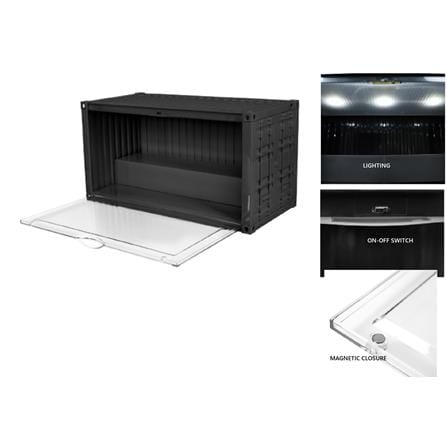 MODEL BOX WITH LIGHT STACKO 35.5X19X17.5CM BLACK