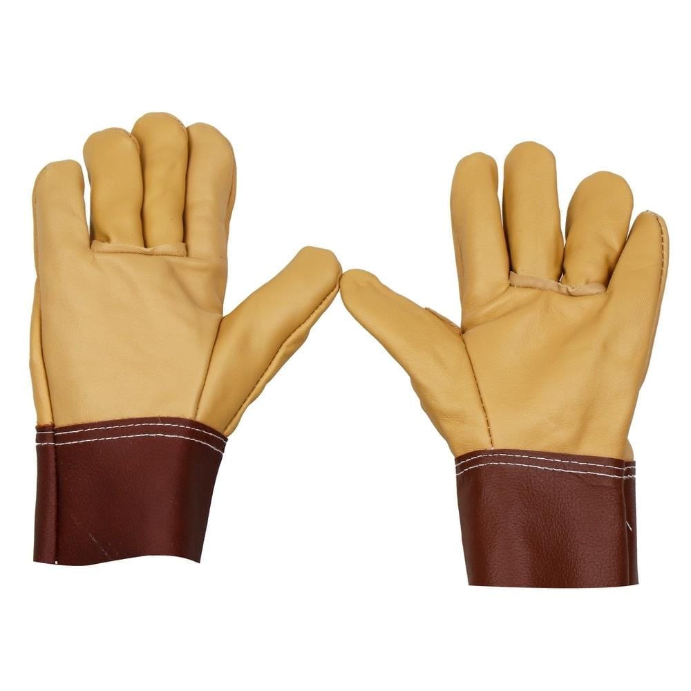 PROSIRY SAFE GLOVES LEATHER HEAT RESISTANCE 10" BLACK/BROWN