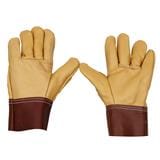 PROSIRY SAFE GLOVES LEATHER HEAT RESISTANCE 10" BLACK/BROWN