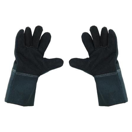 PROSIRY SAFE GLOVES LEATHER HEAT RESISTANCE 12" BLACK/GREY