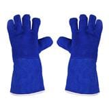 PROSIRY SAFE GLOVES LEATHER HEAT RESISTANCE 13" BLUE