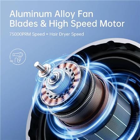 JISULIFE HANDHELD FAN ULTRA1 FA55-GY GREY