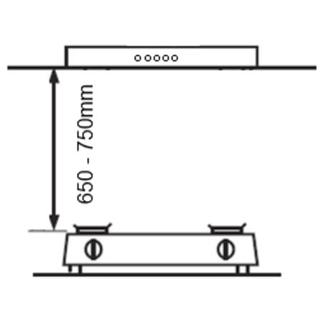ELBA SLIM HOOD ESH-M9098(BK) BLACK 90CM 900M3/H
