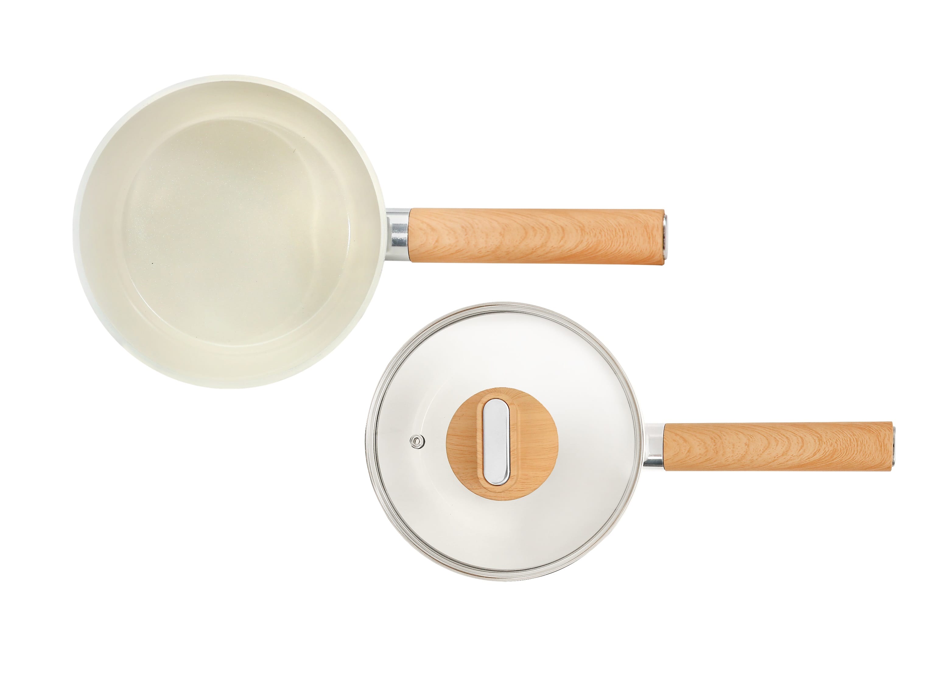 FUKURO SHIRO 3IN1 CERAMIC NON-STICK COOKWARE SET (FP26 + SP18 +Glass Lid)