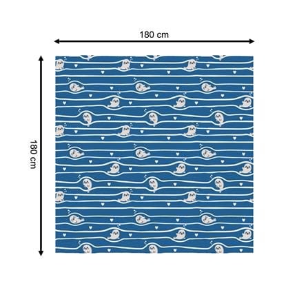 MOYA SHOWER CURTAIN ACS24229A BLUE 180X180CM
