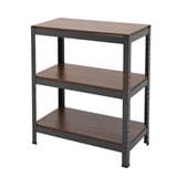 3-TIER SHELVING UNIT FURDINI ZIR BLACK/DARK WOOD [EXCLUSIVE FROM HOMEPRO THAILAND]