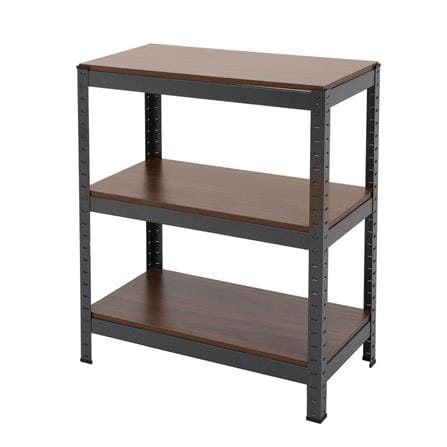 3-TIER SHELVING UNIT FURDINI ZIR BLACK/DARK WOOD [EXCLUSIVE FROM HOMEPRO THAILAND]