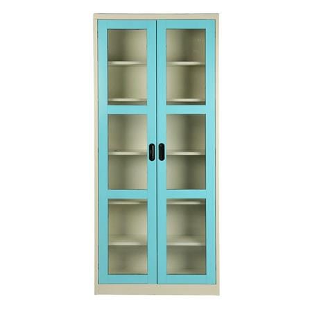 STEEL CABINET WITH GLASS DOOR KIOSK MAX-052BO BLUE [EXCLUSIVE FROM HOMEPRO THAILAND]