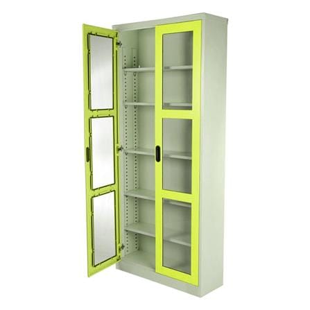 HIGH STEEL CABINET KIOSK MAX-052 WHITE/GREEN [EXCLUSIVE FROM HOMEPRO THAILAND]