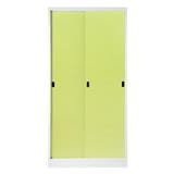 TALL STEEL CABINET WITH SLIDING DOORS KIOSK SOD-18 GREEN [EXCLUSIVE FROM HOMEPRO THAILAND]