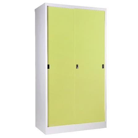 TALL STEEL CABINET WITH SLIDING DOORS KIOSK SOD-18 GREEN [EXCLUSIVE FROM HOMEPRO THAILAND]
