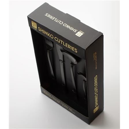 FUKURO SHINK STAINLESS STEEL CUTLERY SET 24-PCS BLACK