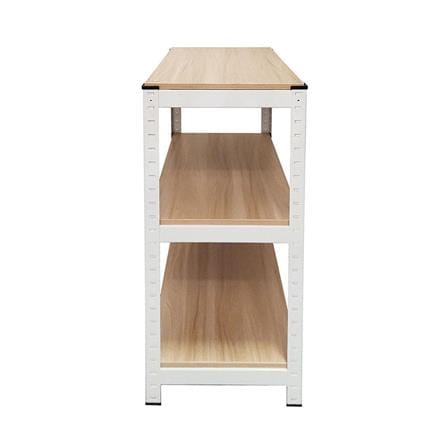 3-TIER SHELVING UNIT FURDINI ZIR WHITE/LIGHT WOOD PATTERN [EXCLUSIVE FROM HOMEPRO THAILAND]