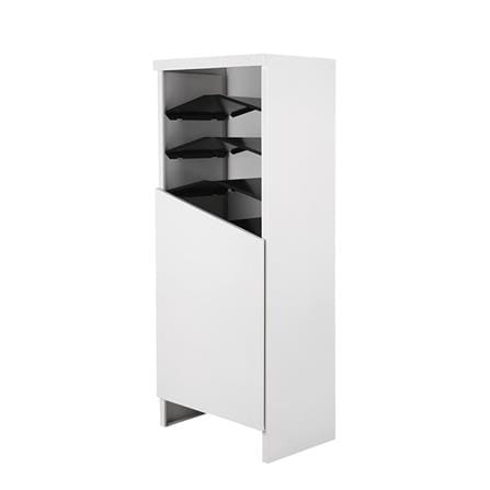 SHOE CABINET KIOSK AN-01 WHITE/BLACK [EXCLUSIVE FROM HOMEPRO THAILAND]
