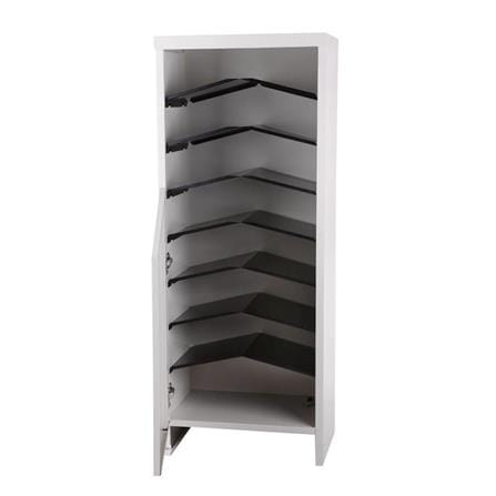 SHOE CABINET KIOSK AN-01 WHITE/BLACK [EXCLUSIVE FROM HOMEPRO THAILAND]