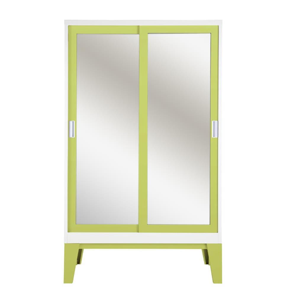 WARDROBE WITH SLIDING MIRROR DOOR KIOSK WD-05 GREEN [EXCLUSIVE FROM HOMEPRO THAILAND]