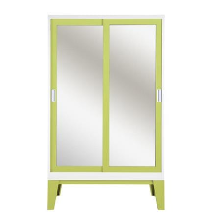 WARDROBE WITH SLIDING MIRROR DOOR KIOSK WD-05 GREEN [EXCLUSIVE FROM HOMEPRO THAILAND]
