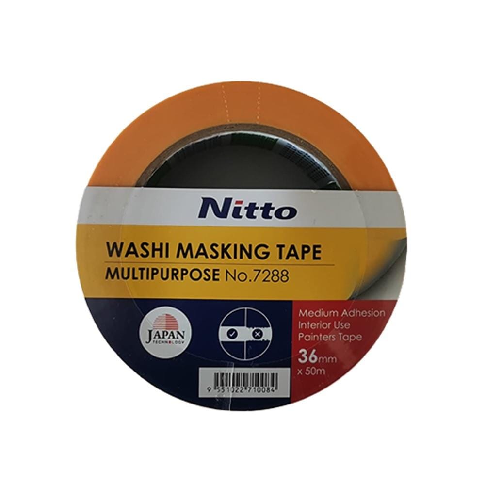 NITTO WASHI MASKING TAPE NO.7228 36MMx50M YELLOW