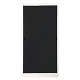 STORAGE CABINET WITH SLIDING DOORS KIOSK TM-90 WHITE/BLACK [EXCLUSIVE FROM HOMEPRO THAILAND]