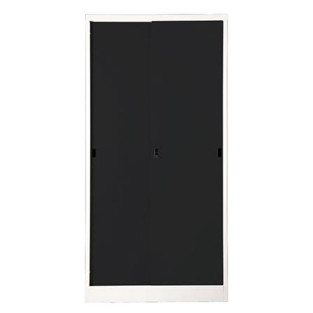 STORAGE CABINET WITH SLIDING DOORS KIOSK TM-90 WHITE/BLACK [EXCLUSIVE FROM HOMEPRO THAILAND]
