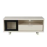 TV CABINET KIOSK LT-002 BL 132 cm WHITE/BLACK [EXCLUSIVE FROM HOMEPRO THAILAND]