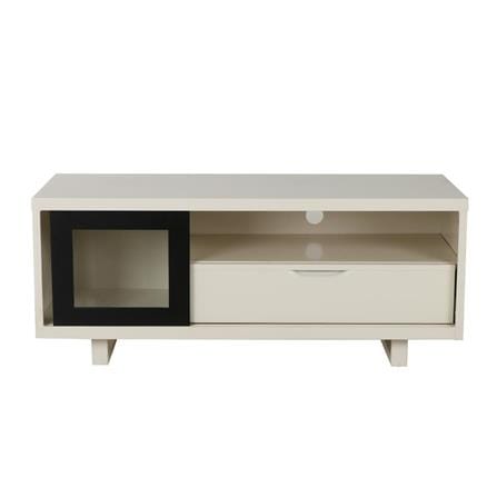 TV CABINET KIOSK LT-002 BL 132 cm WHITE/BLACK [EXCLUSIVE FROM HOMEPRO THAILAND]