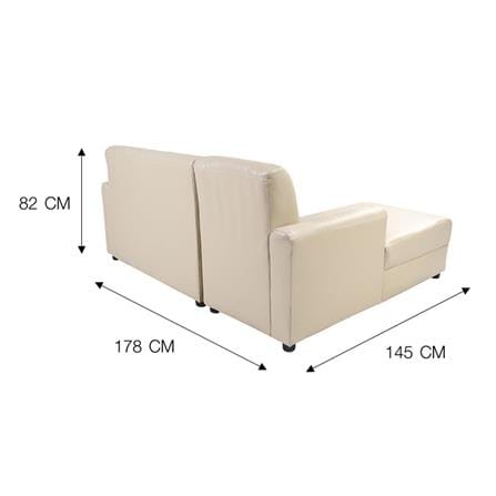 L-SHAPED SOFA BOFA WAVE BEIGE [EXCLUSIVE FROM HOMEPRO THAILAND]