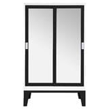 WARDROBE WITH SLIDING MIRROR DOOR KIOSK WD-05 BLACK [EXCLUSIVE FROM HOMEPRO THAILAND]