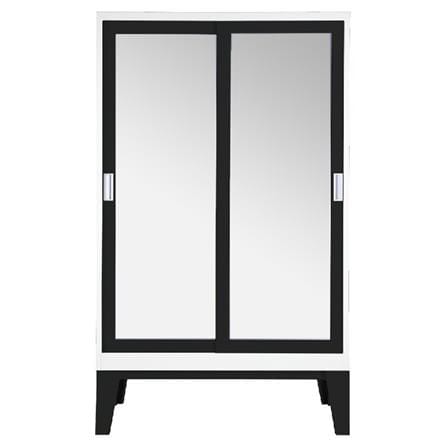 WARDROBE WITH SLIDING MIRROR DOOR KIOSK WD-05 BLACK [EXCLUSIVE FROM HOMEPRO THAILAND]